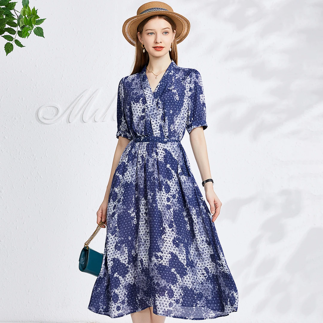 《粉丝专享》米皇桑蚕丝混纺新款连衣裙644901