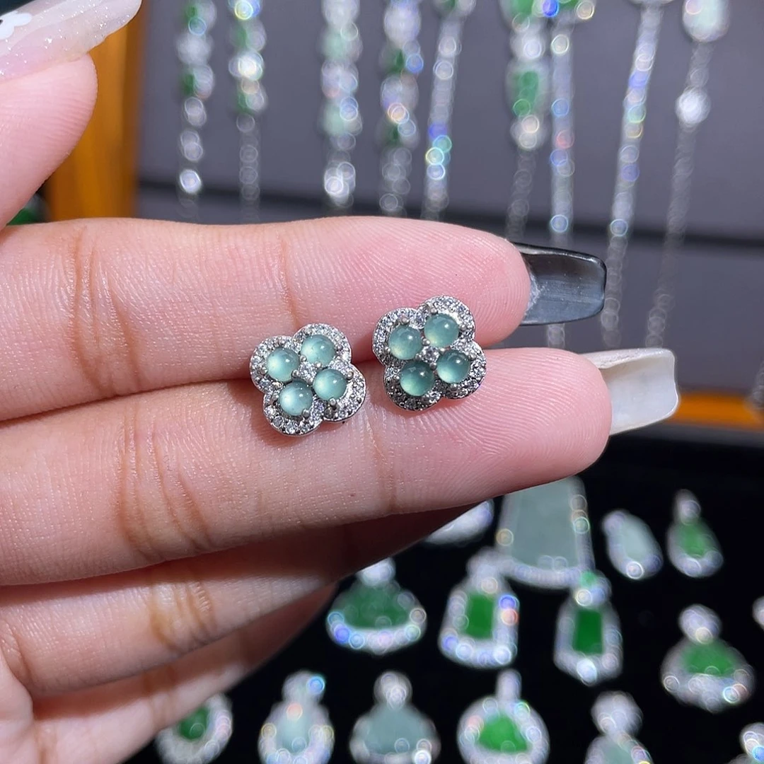 未镶嵌翡翠耳饰耳钉