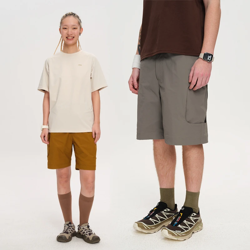 喂牌喂牌薄款工装短裤男夏季薄款五分裤宽松休闲运动阔腿裤女潮