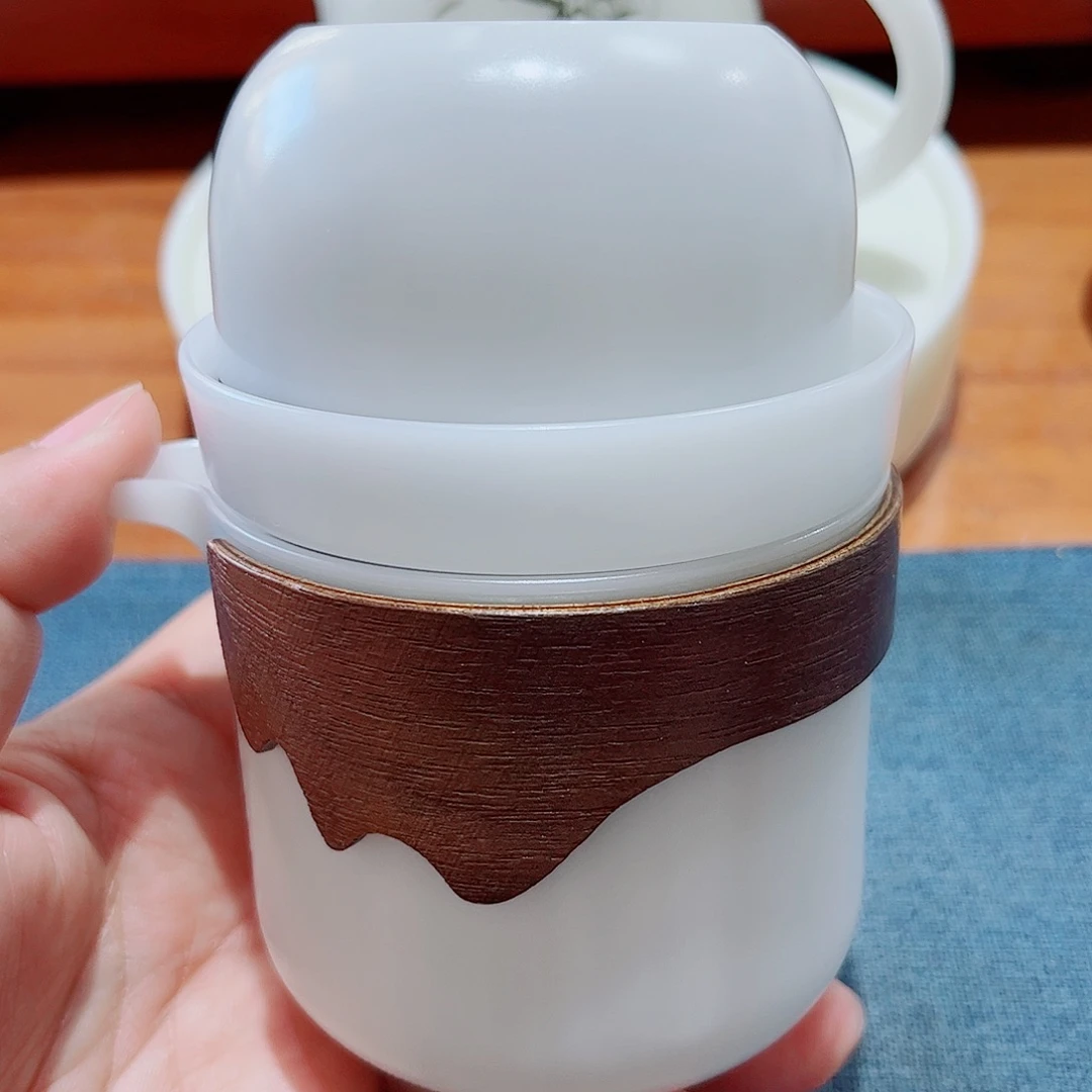 陶瓷素烧璞玉1壶4杯套组