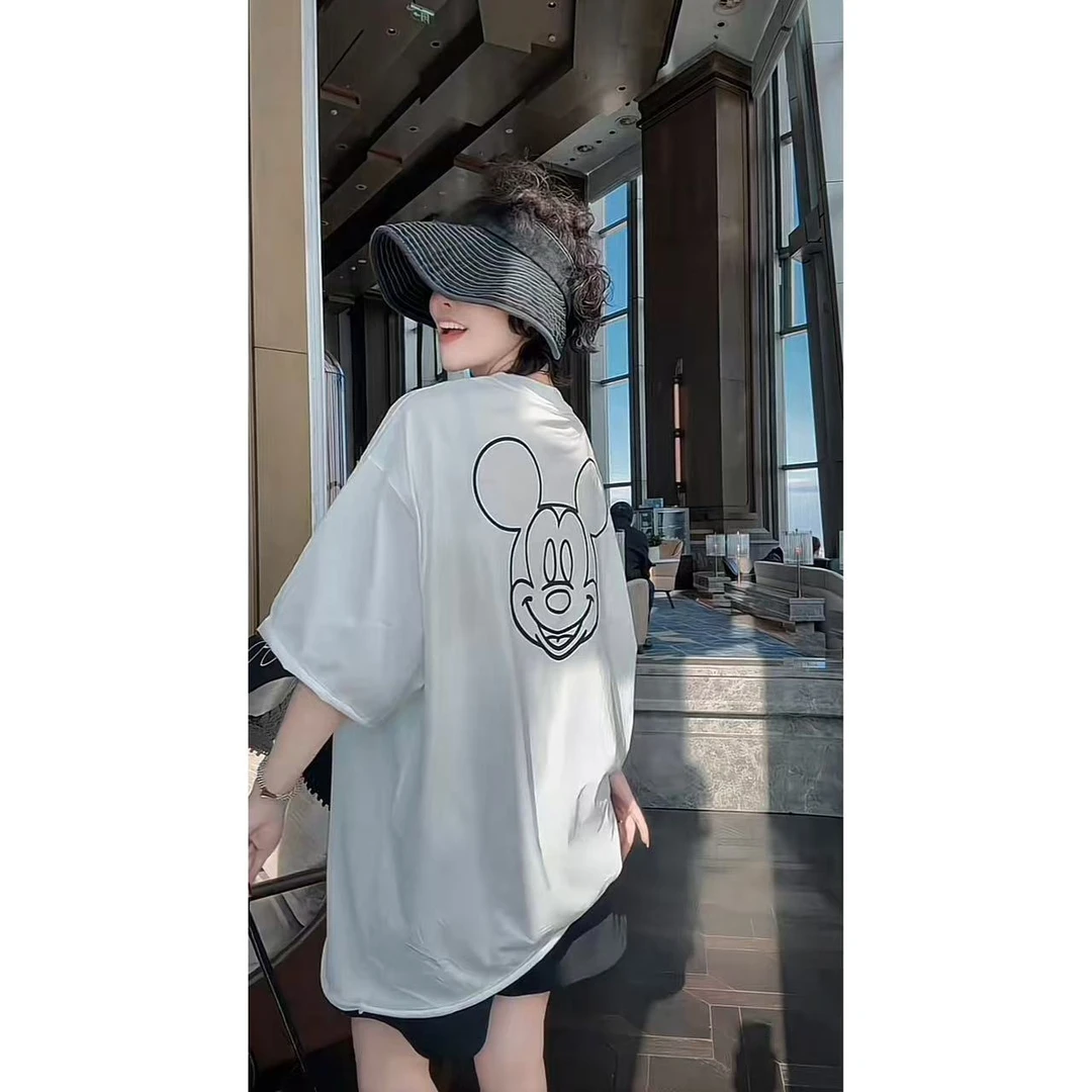 【佳姐专属】26577 - 新款JVM定制时尚百搭休闲后米奇印花短袖T恤