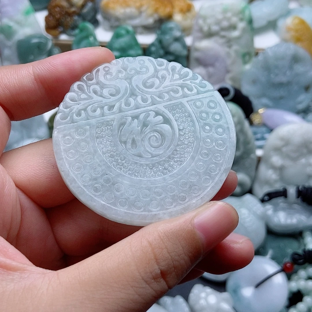 翡翠未镶嵌吊坠(不含链)1