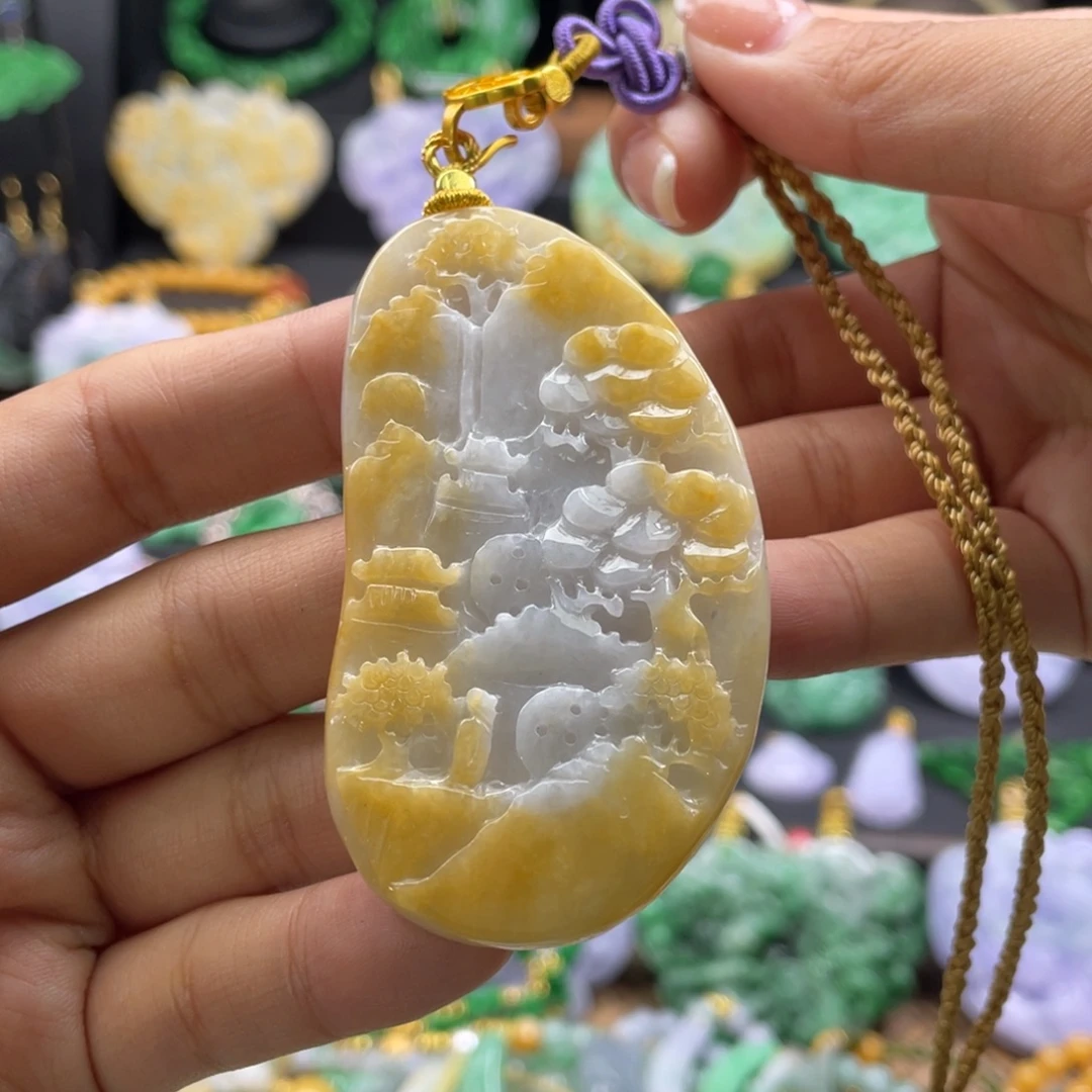 翡翠未镶嵌颈饰代编织