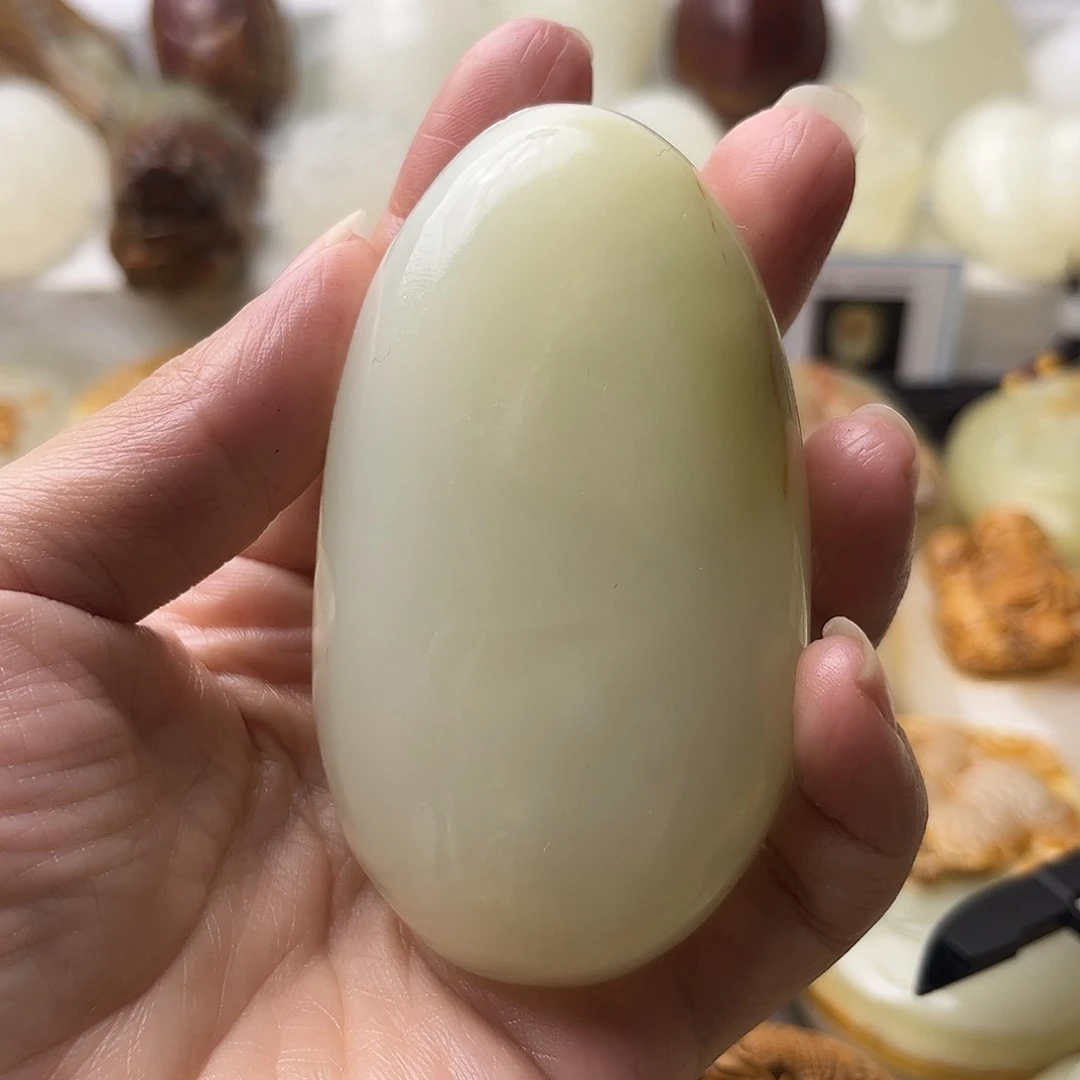 石材方解石手把摆件不退换原石