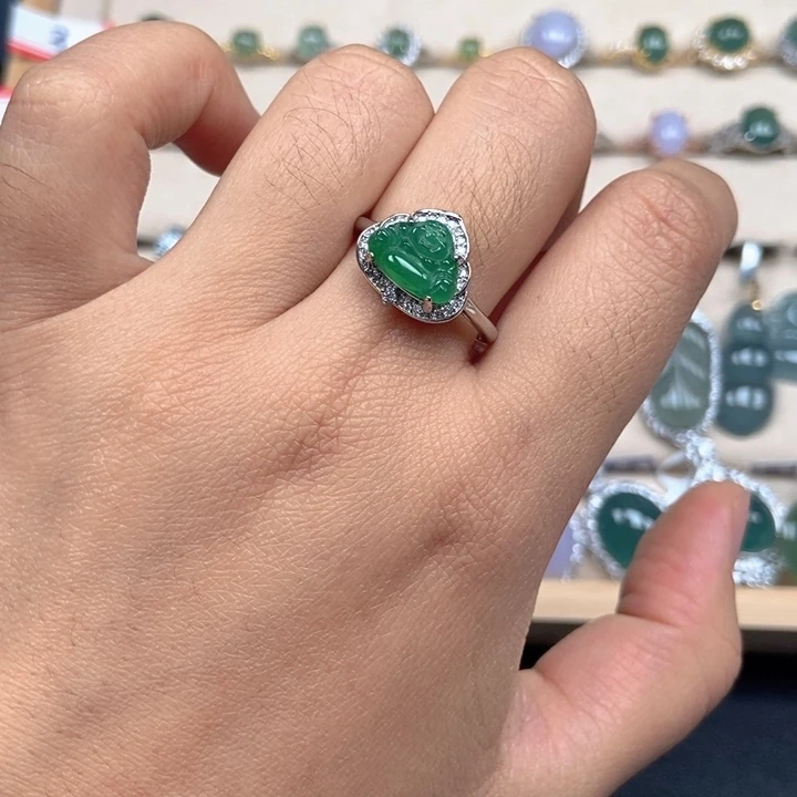 翡翠未镶嵌戒指戒指