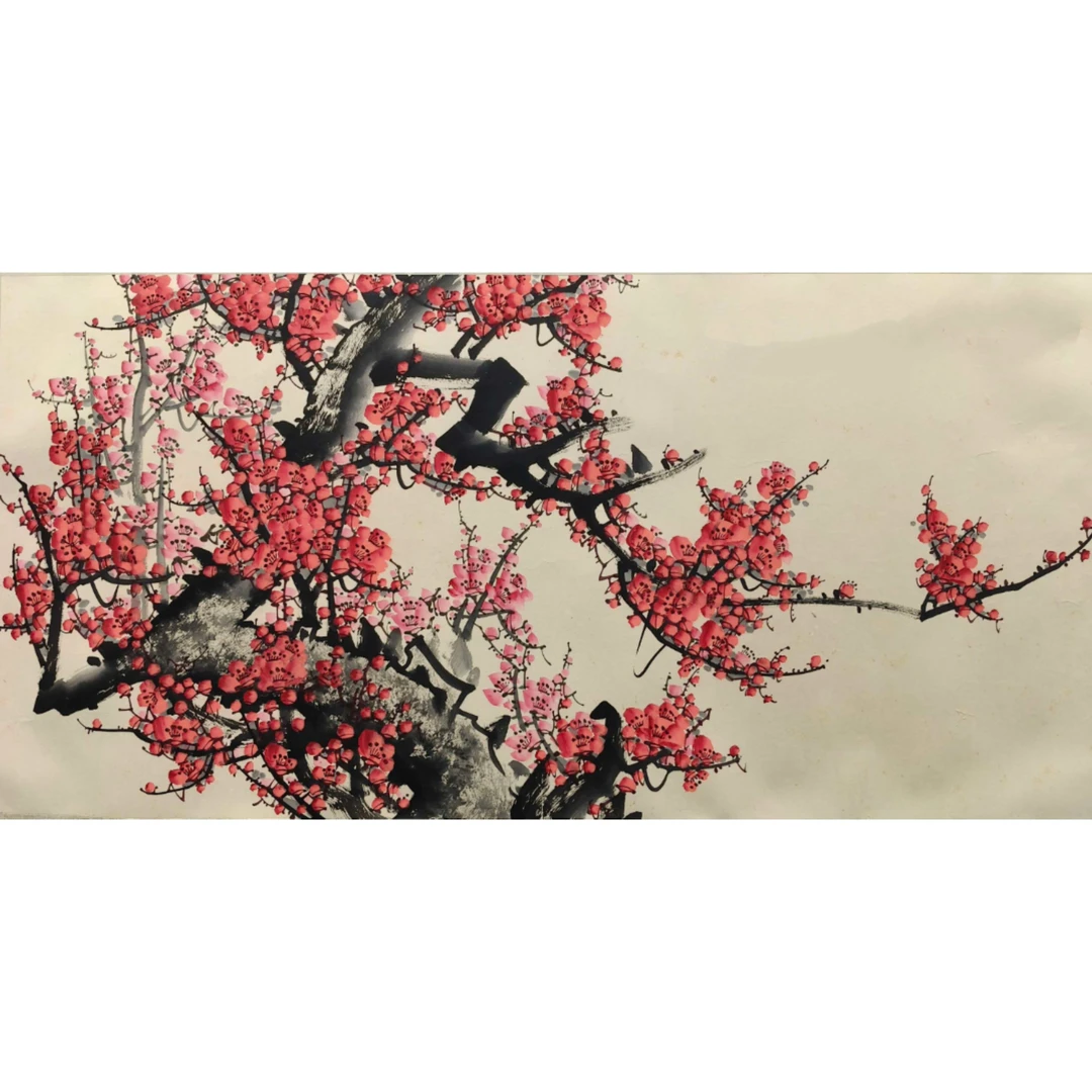 tj129《梅花》66*135（8.2平尺）纸本镜心