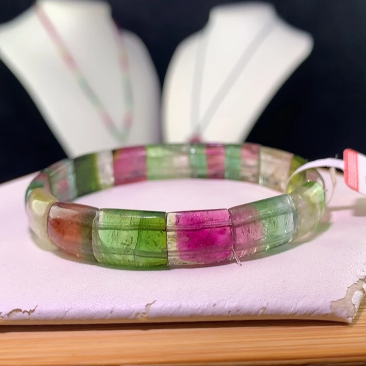 双色碧玺手链未镶嵌