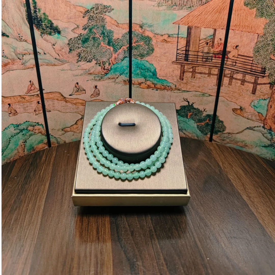 A和田玉圆珠项链1909