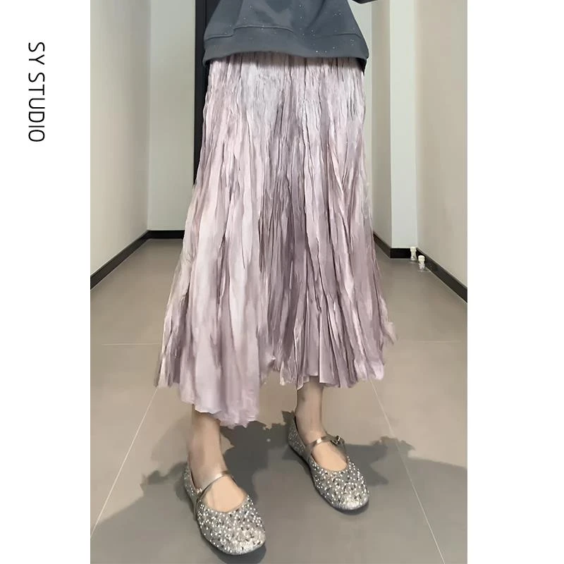 VOCKOO官方半身裙女2025新款高级感超好看中长款甜美温柔风高腰显