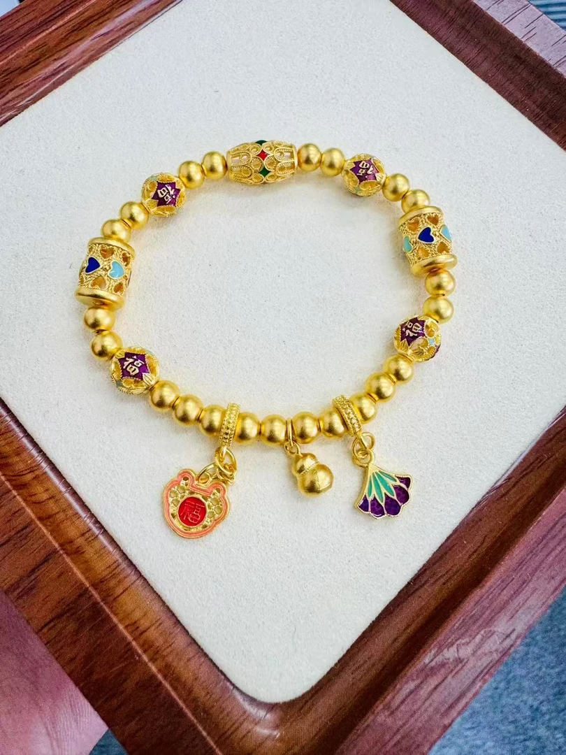 足银珐琅手链 【葫芦珐琅手串】足银999手串传承经典时尚