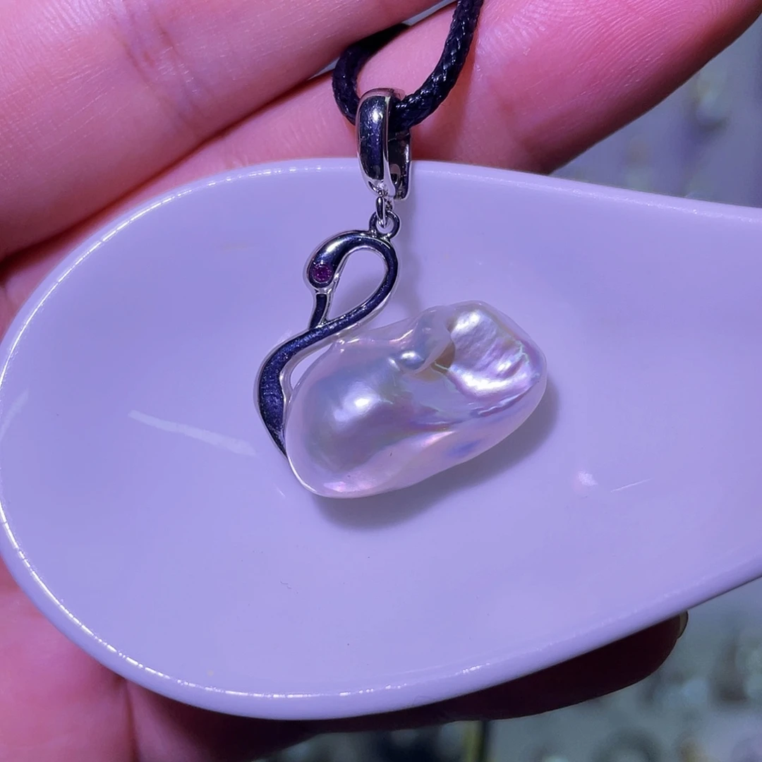 合金淡水珍珠天然淡水珍珠吊坠