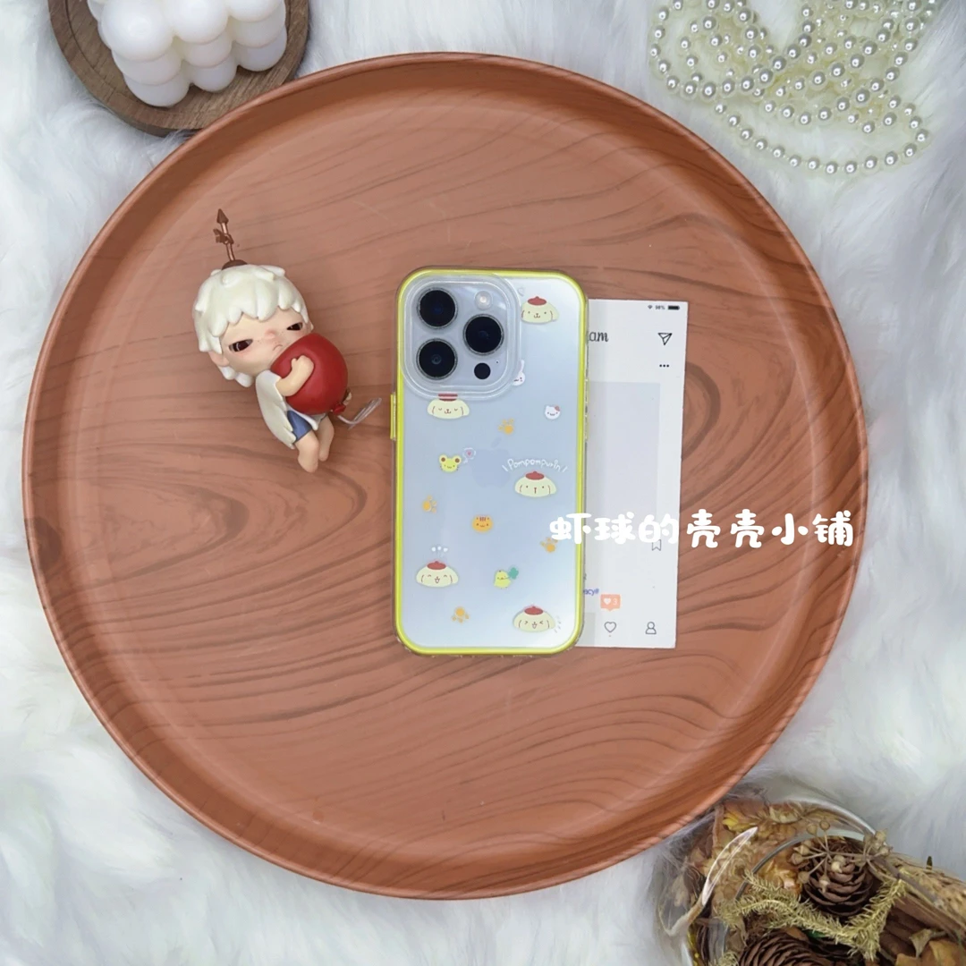 布丁狗卡通风适用于苹果16/11promax12/14全系列三合一果冻手机壳