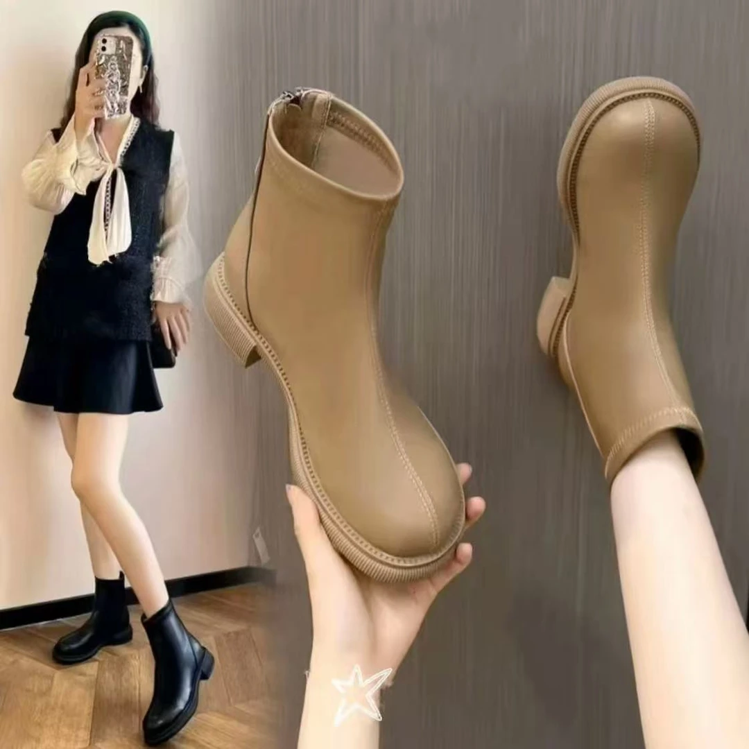 【品牌力荐】2025潮秋冬款马丁靴子女新款百搭英伦风短靴韩版8571