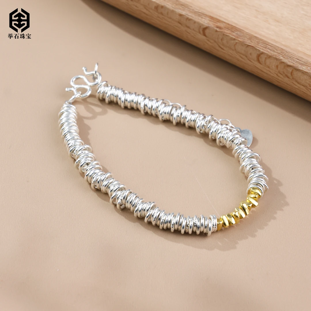 925银银制品 【举石珠宝】T0103-222-37个性手链（一件/多样性发）v