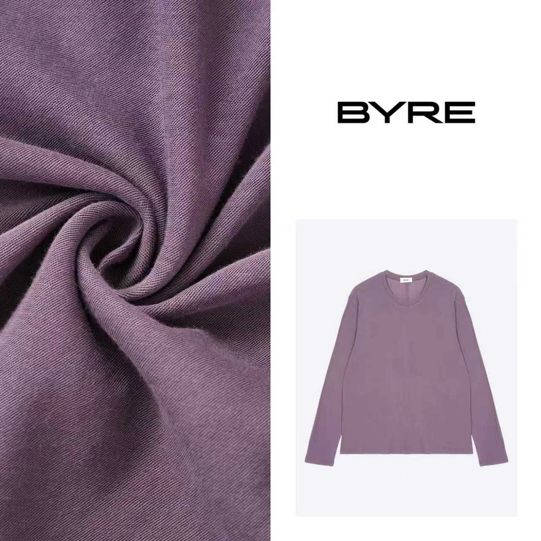 BY705 紫色长袖T恤【冷水手洗】