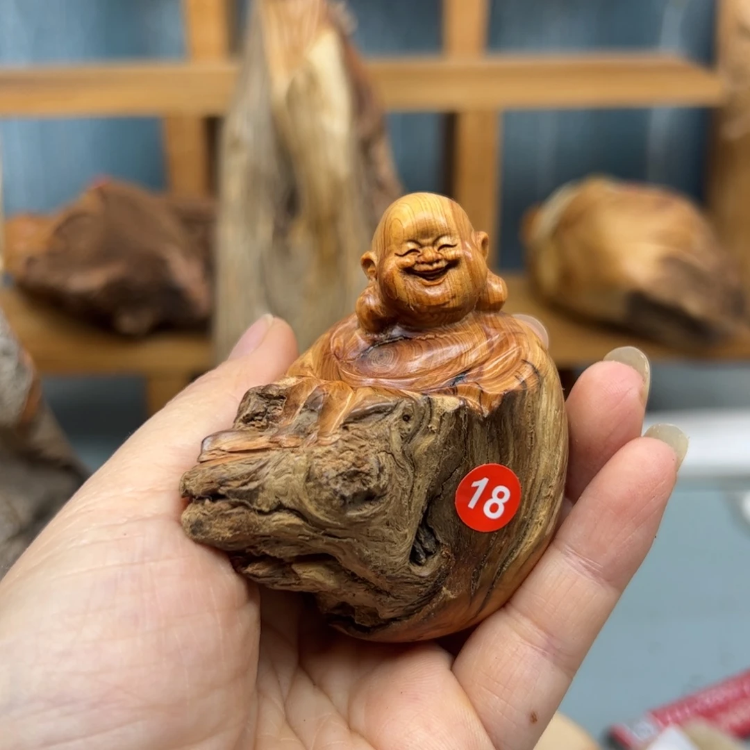 周***木崖柏木摆件手把件