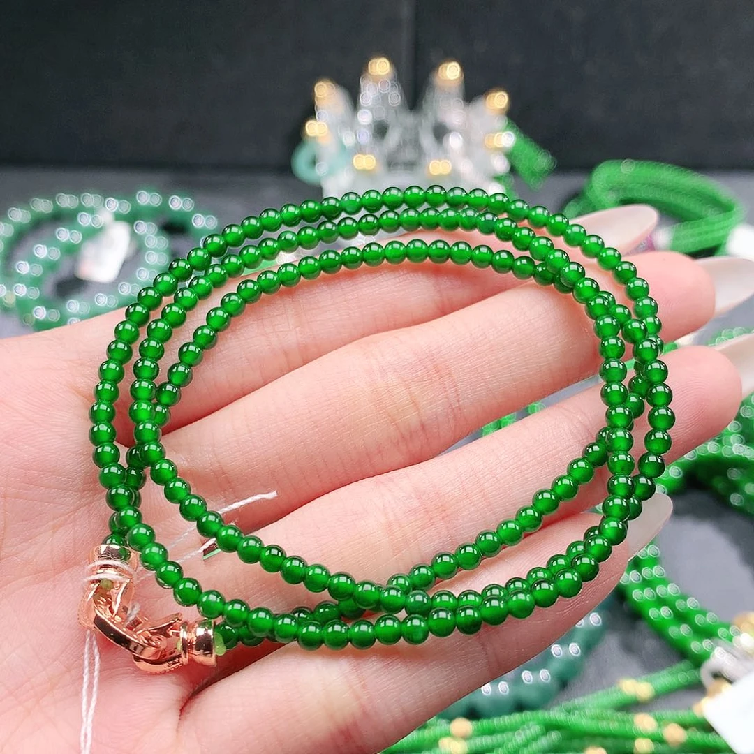 D***a翡翠未镶嵌手链项链