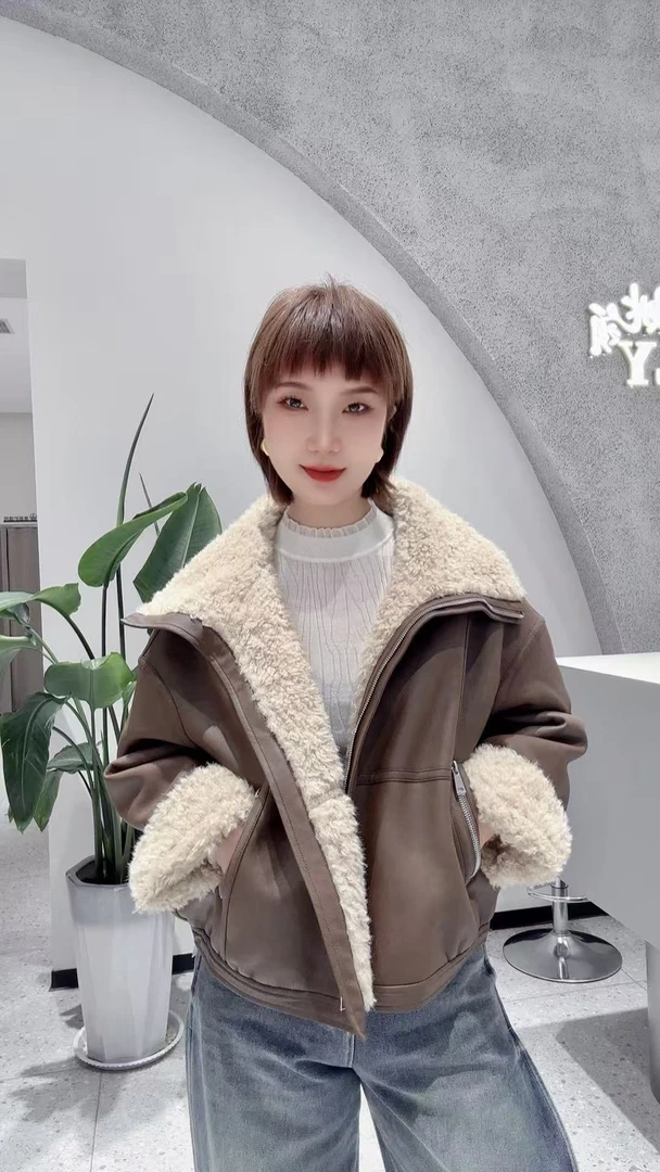 人造皮草 姚领YAOLY加厚短皮草