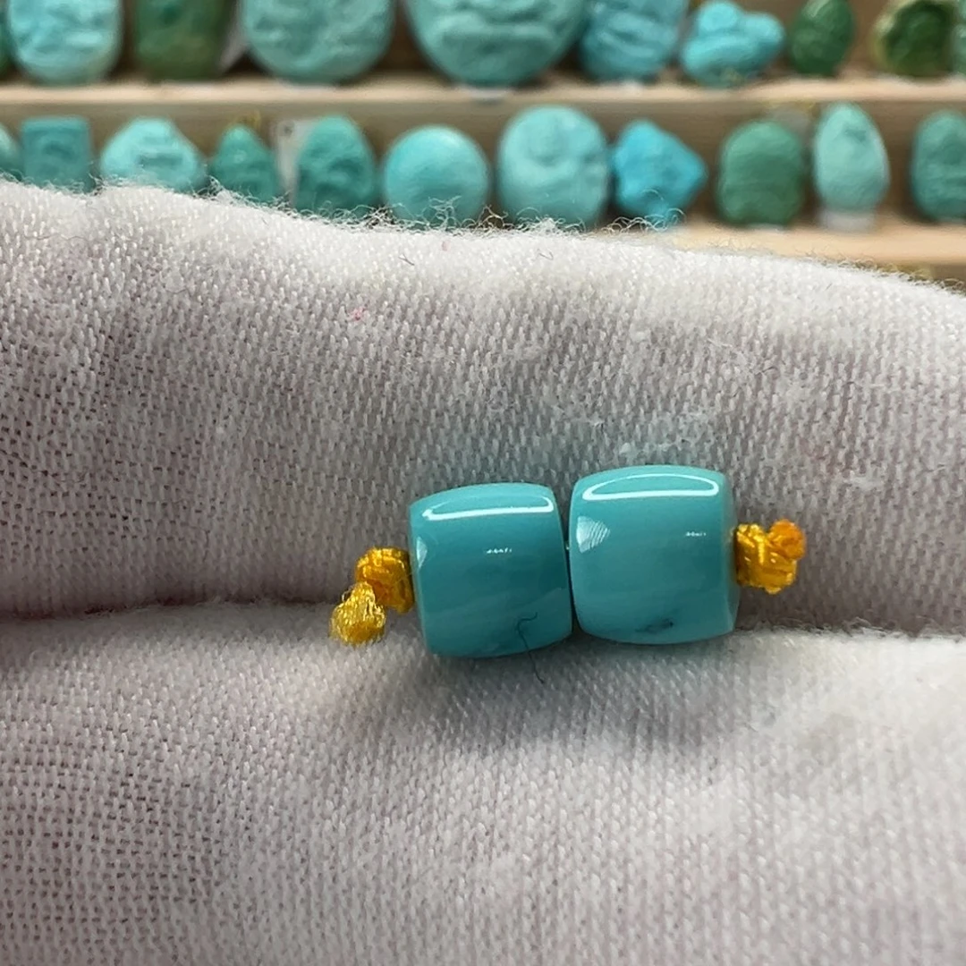 未镶嵌绿松石直切珠6.5x5.8mm