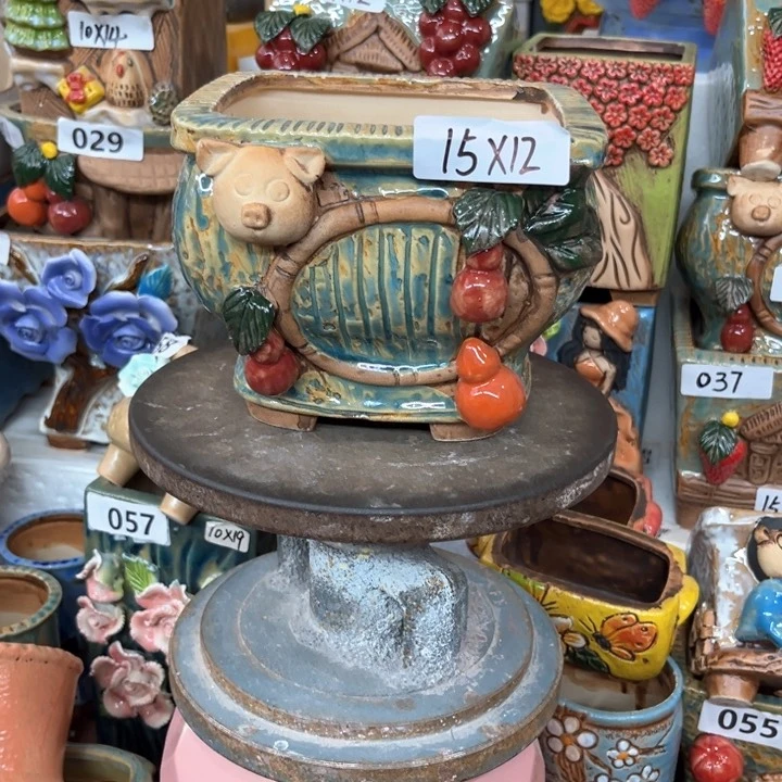 紫砂花盆粗陶材质多肉花盆