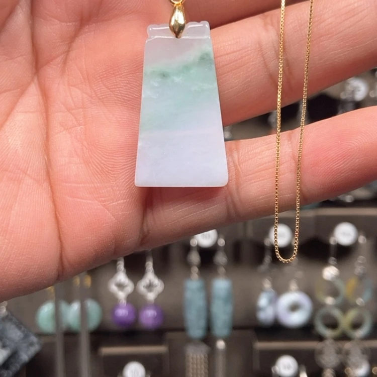 【闪购商品】翡翠耳饰银S925镶嵌吊坠