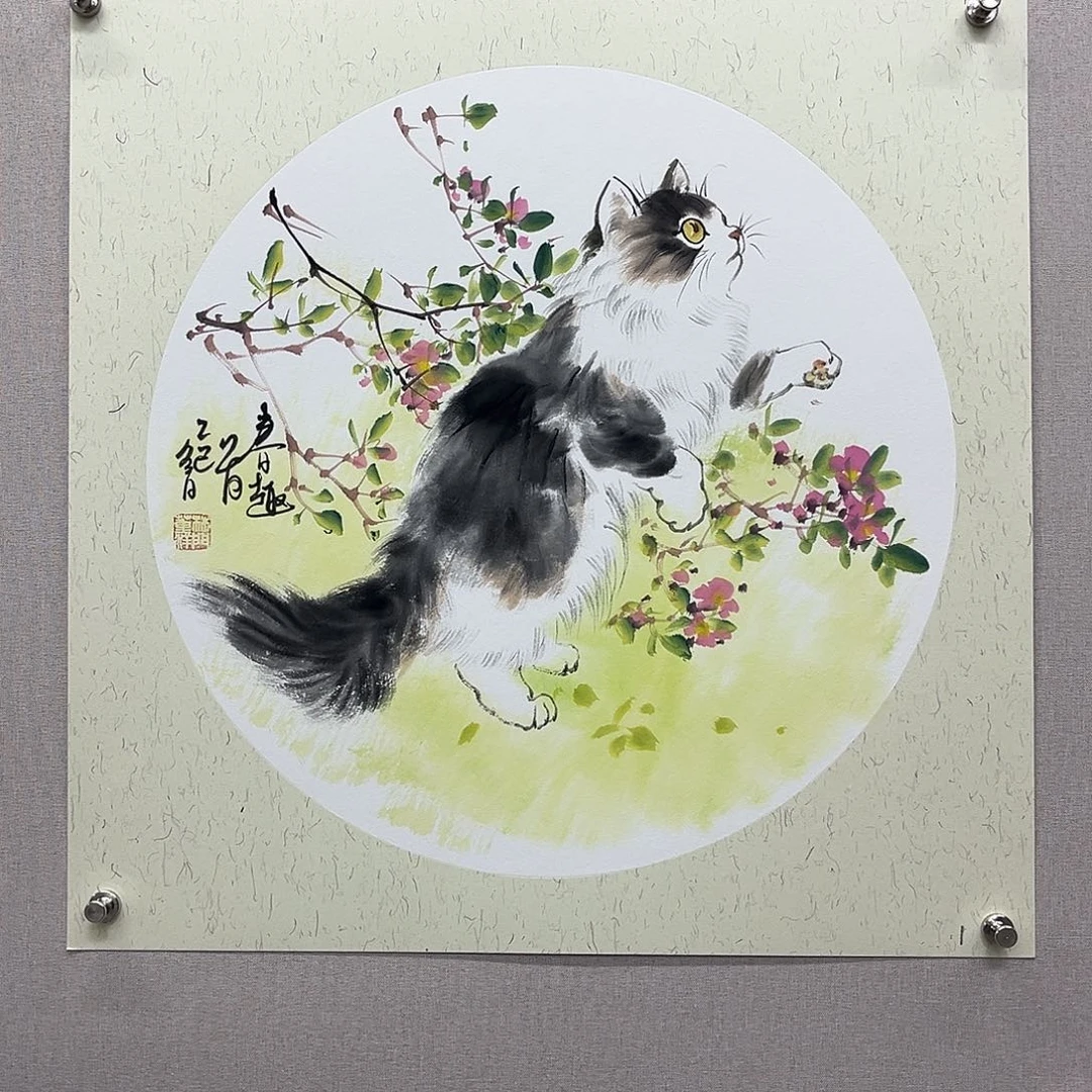 国画艺术家真人手绘