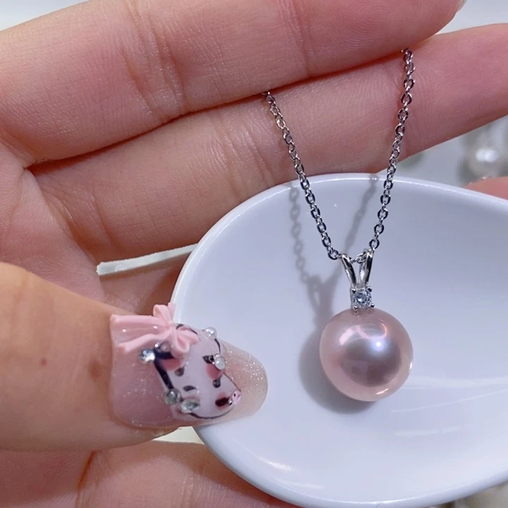 淡水珍珠银S925镶嵌颈饰