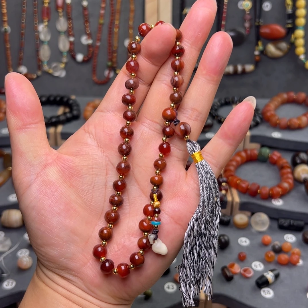 玛瑙/玉髓合金玛瑙对珠