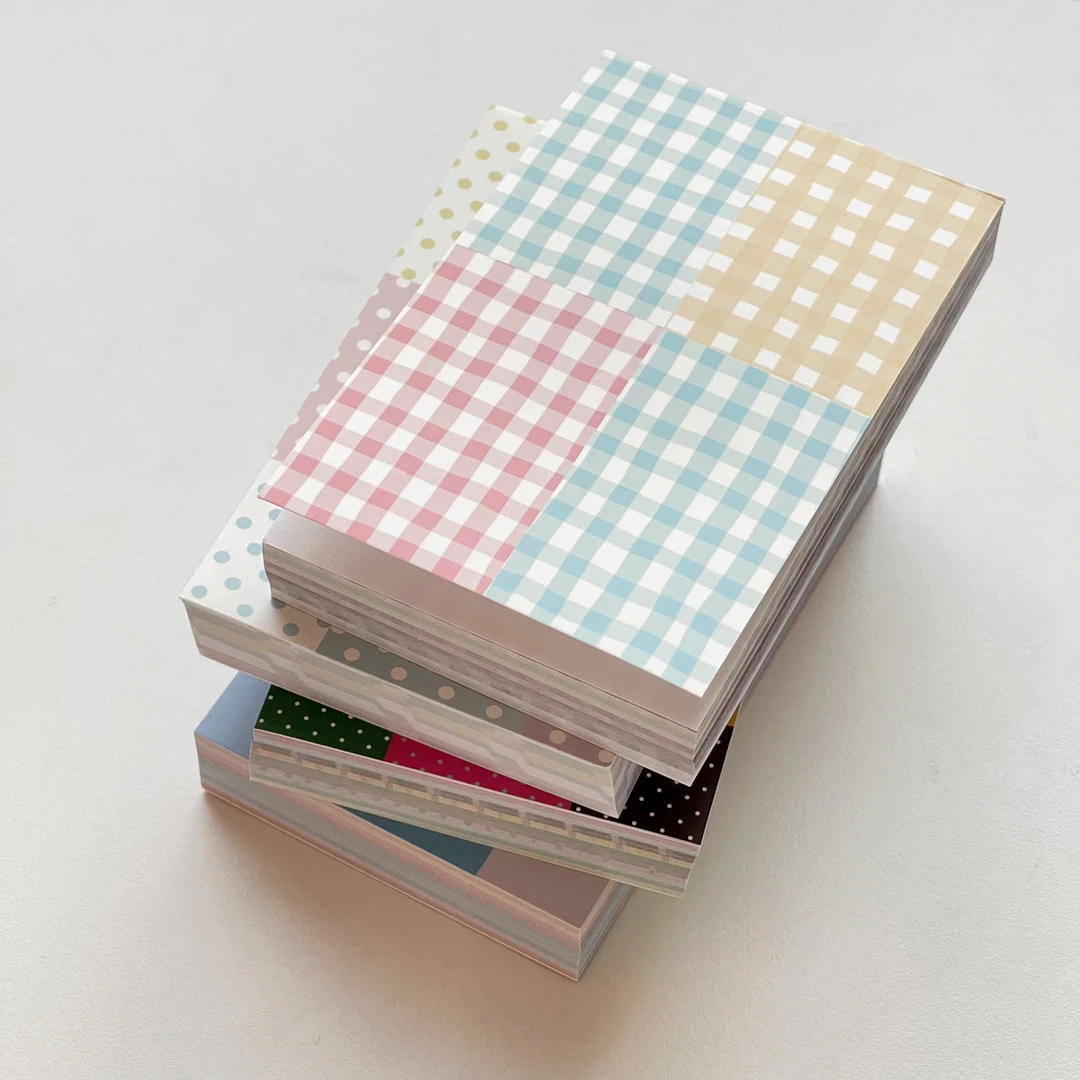 【新品9折】超厚便签本波点素材便签本m5内页手帐拼贴便签纸无粘