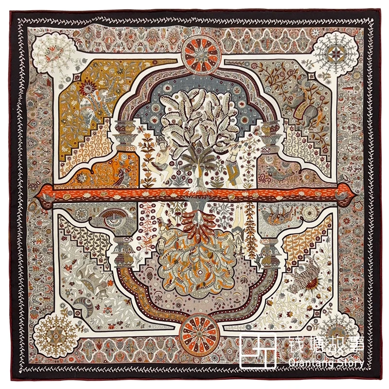 Qiantang Story/钱塘故事70丝毛-波斯地毯手工卷边真丝羊毛68cm