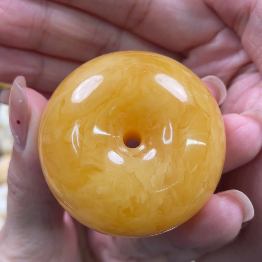 蜜蜡未镶嵌裸石琥珀蜜蜡平安扣