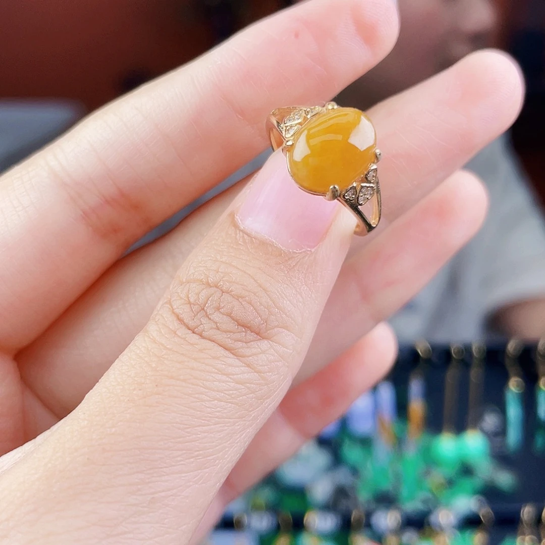翡翠戒指银S925镶嵌