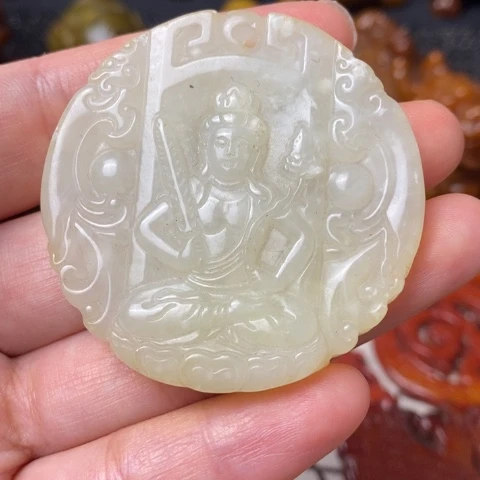 未镶嵌蛇纹石玉颈饰106