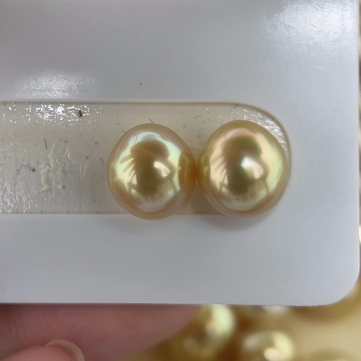 未镶嵌海水珍珠颈饰10-11mm 金珠 炫彩 耳坠-88