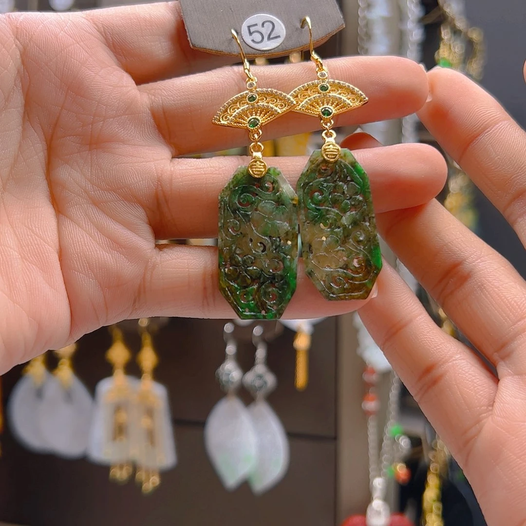 未镶嵌翡翠耳饰翡翠