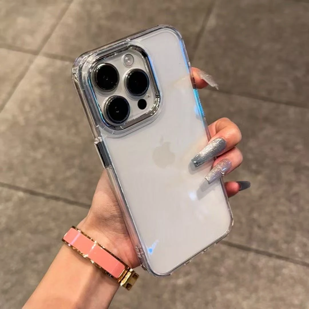 高级感金属框适用苹果16/15/14高透轻奢iPhone13Promax手机壳防摔