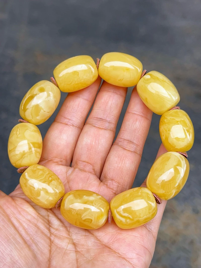 17+俄料花蜡桶珠手串