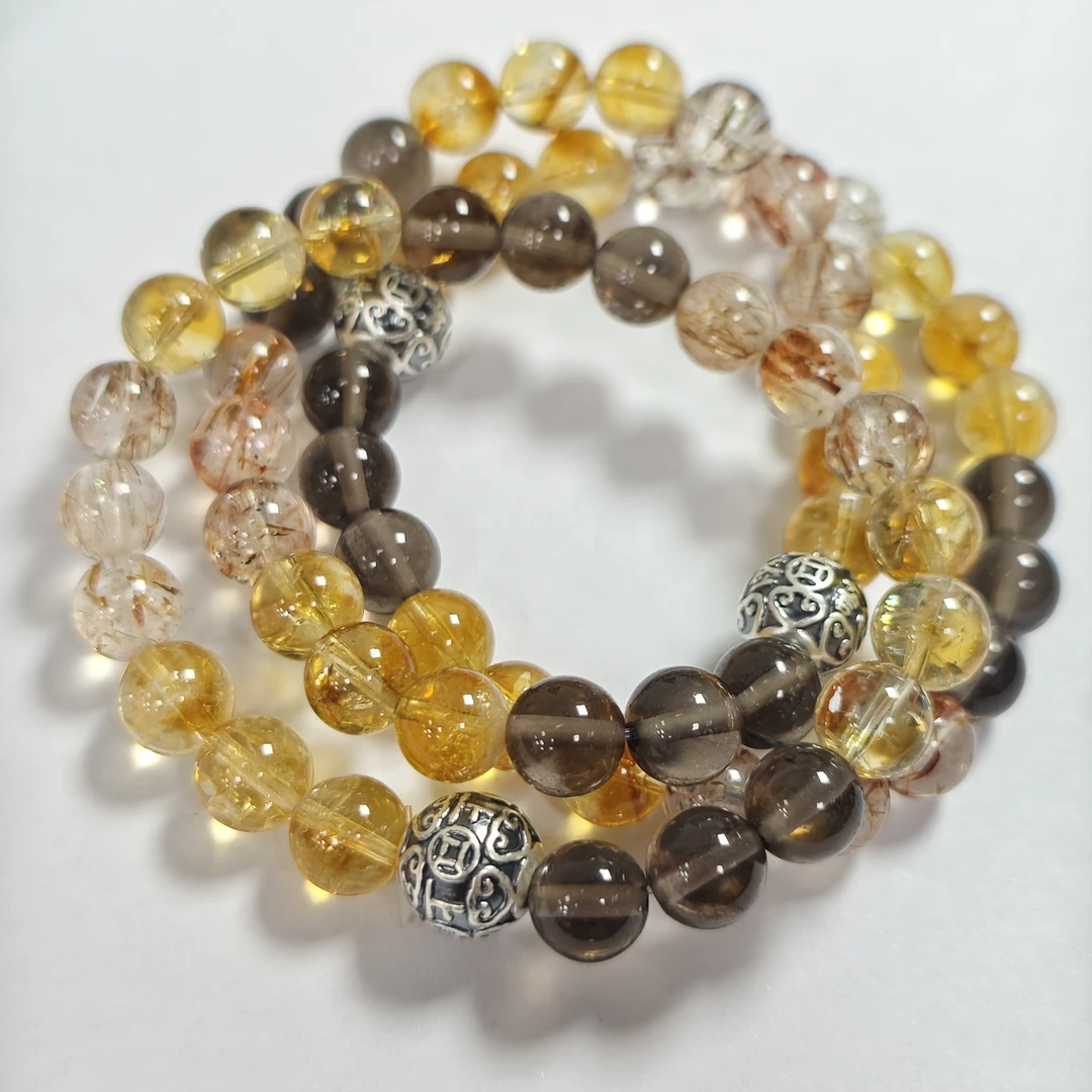 【书记甄选】天然原创水晶单圈手链 多样性发一件 约8mm 3029AT