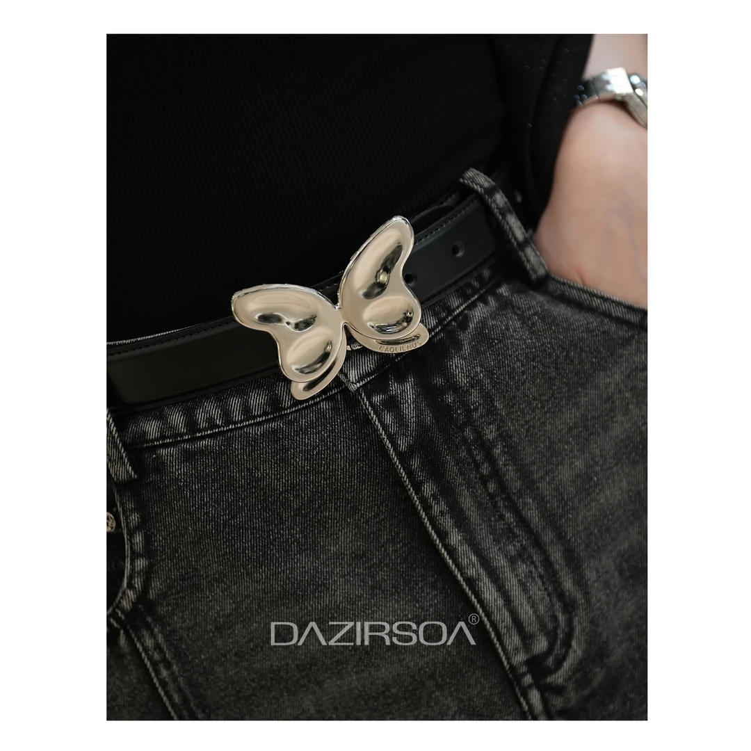 “午后花园”时尚百搭简约个性蝴蝶皮带 Y715