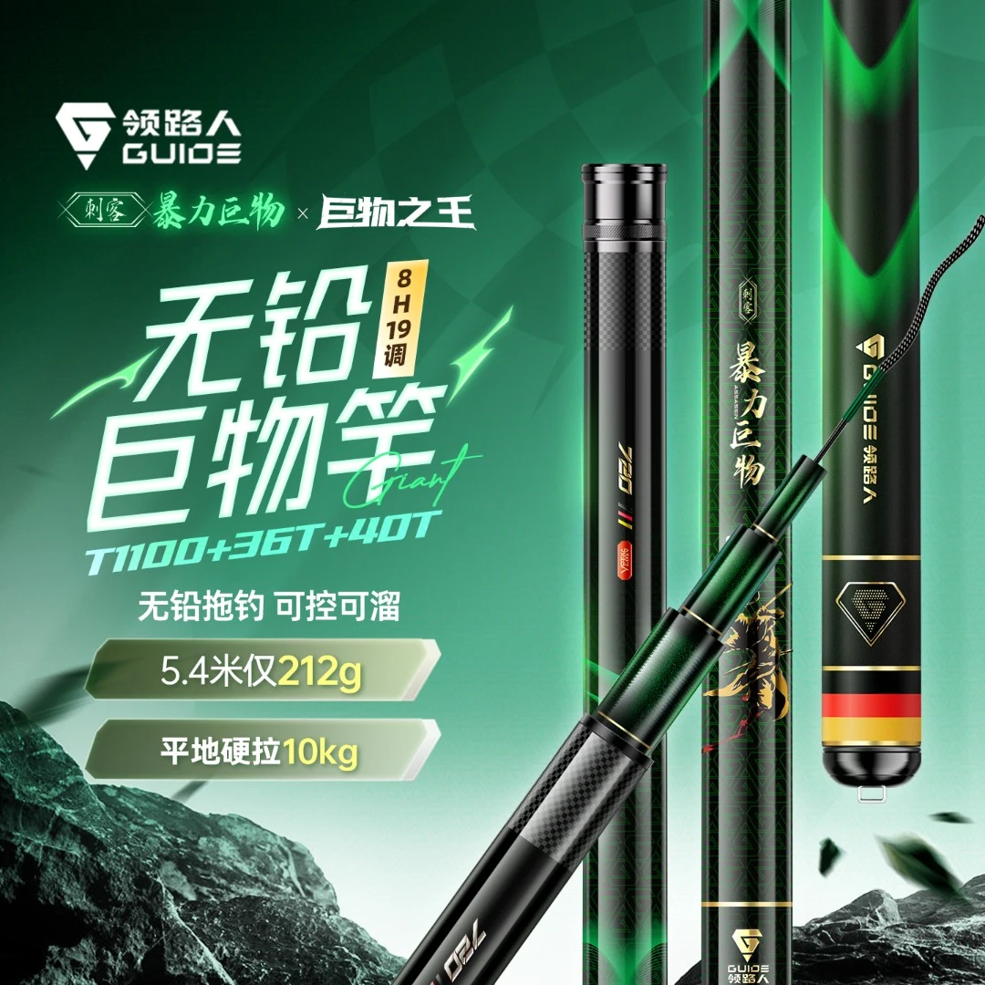 【年终狂欢】领路人刺客暴力巨物竿8H19调湖库大物鲢鳙鱼竿超轻超硬