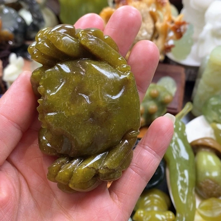 蛇纹石玉未镶嵌手把