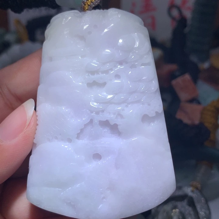 翡翠未镶嵌颈饰保真天然A货翡翠