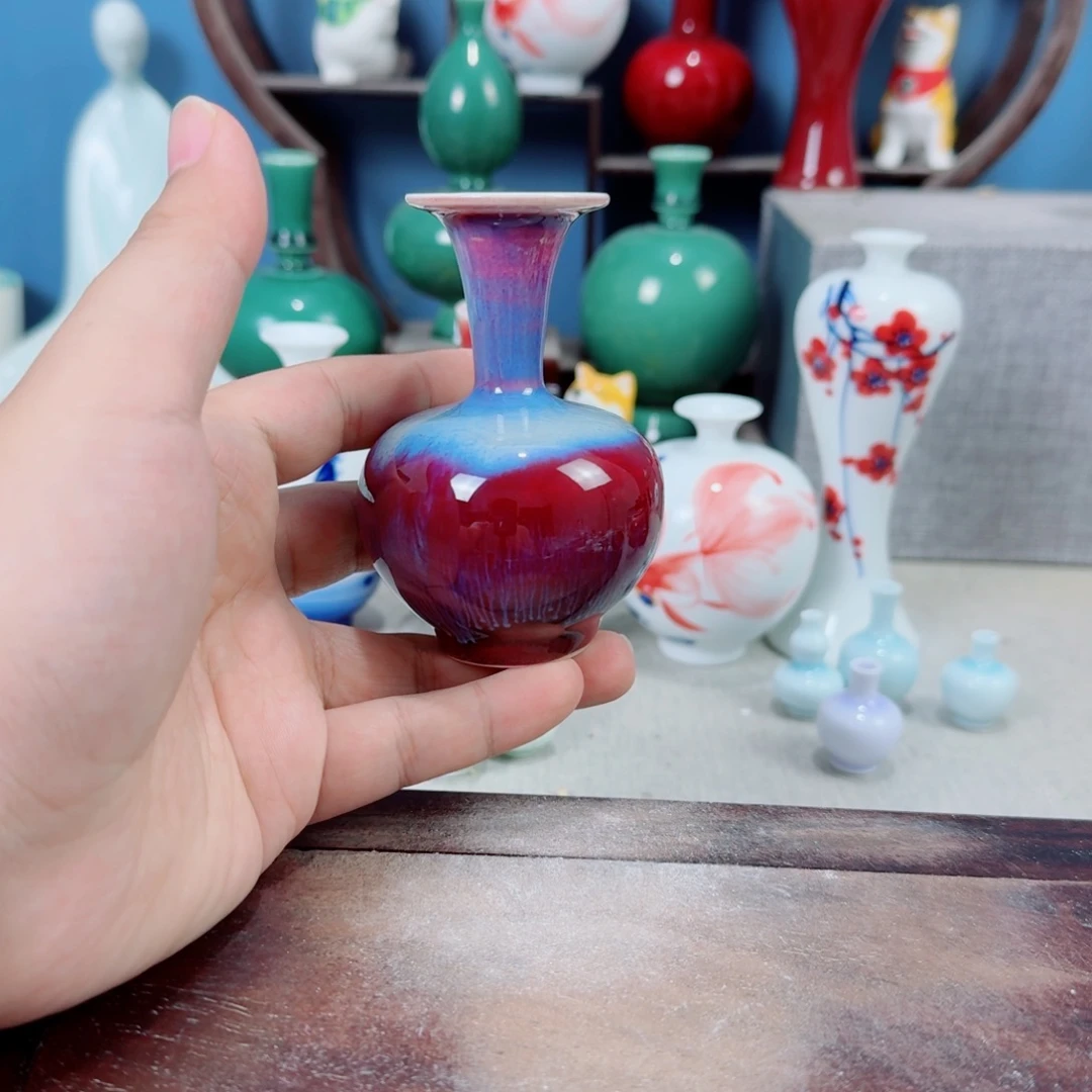 陶瓷手工小花器摆件