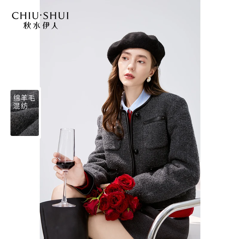 【初依专属】秋水伊人毛呢外套女装轻职风外搭624408A070220