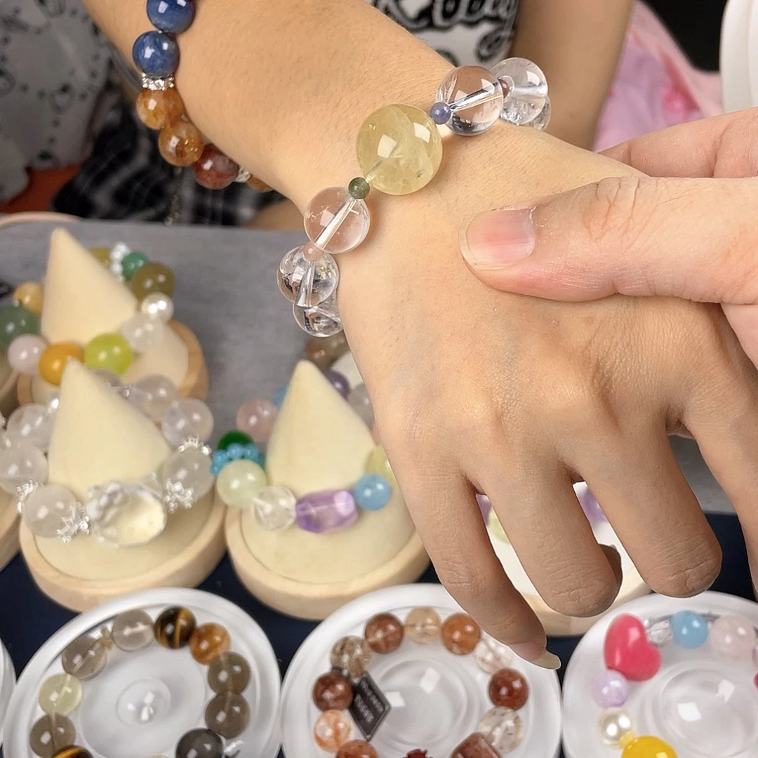 银S925镀金镶嵌手链水晶