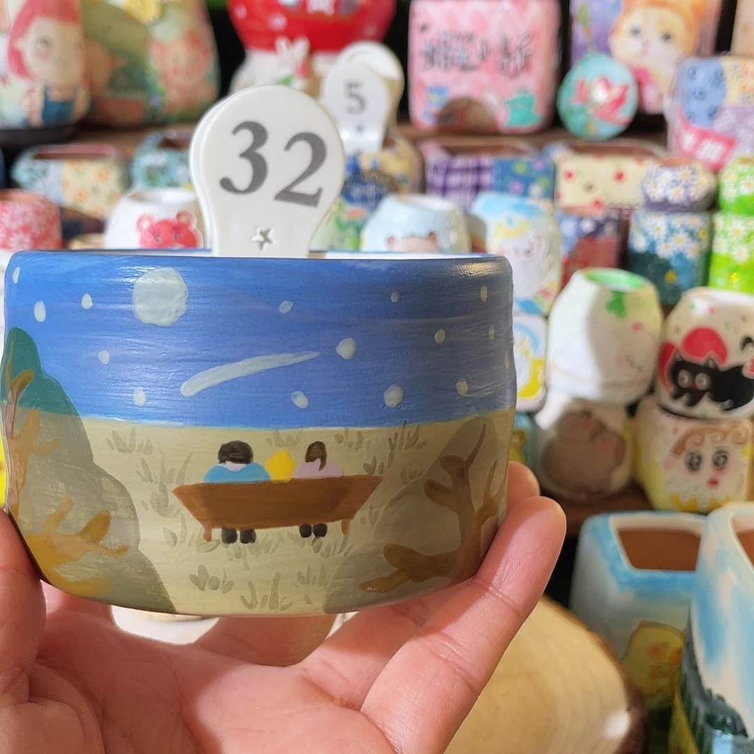 红陶32…..手工手绘