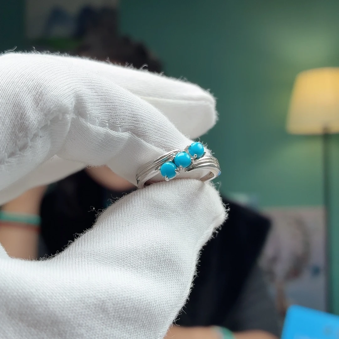 绿松石银S925镶嵌珠宝奇石