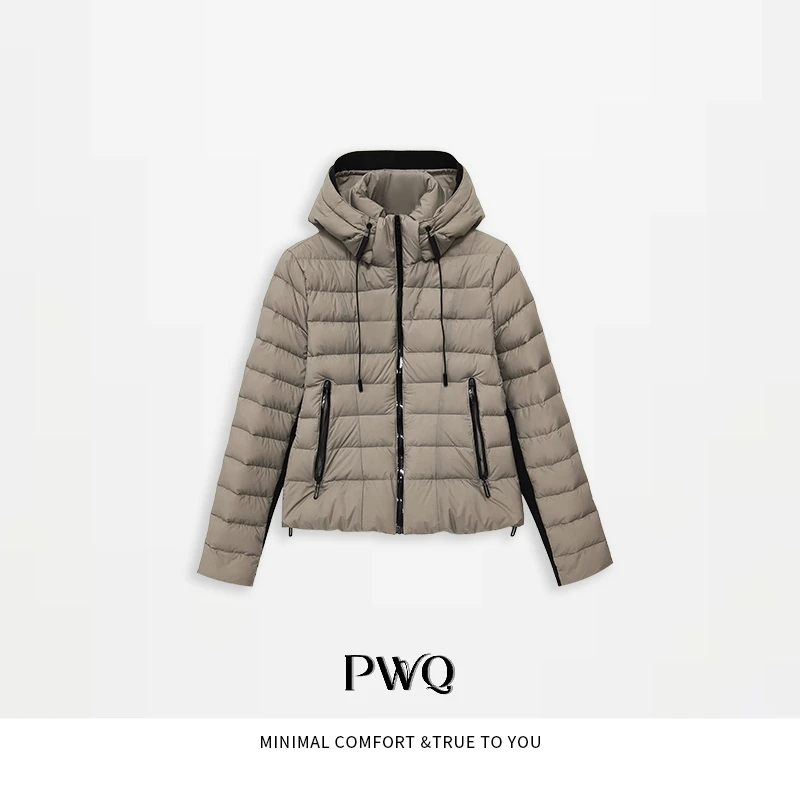 【排骨鹅绒】90白鹅绒连帽拉链帽子可拆卸MSAH-25102519-QY