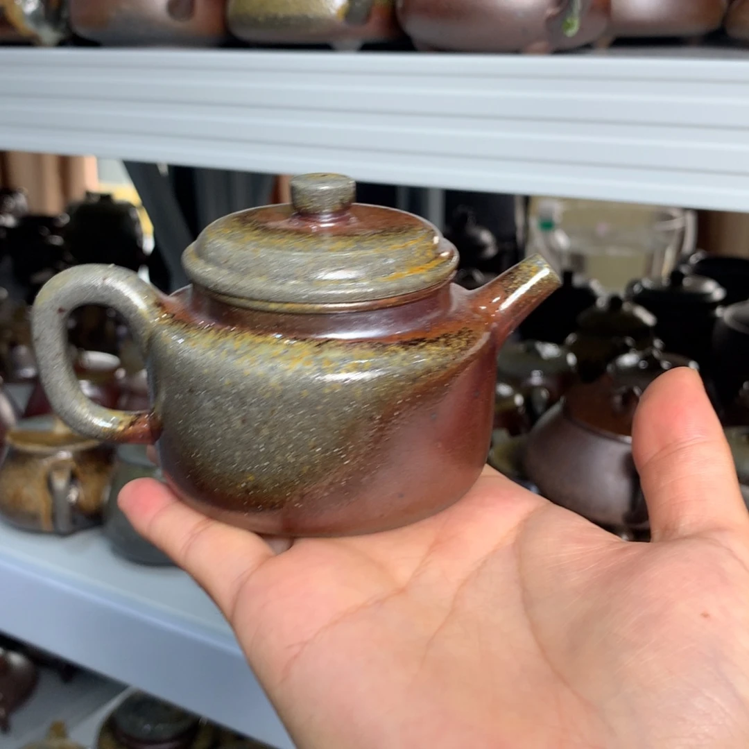 茶壶紫砂纯自然柴烧