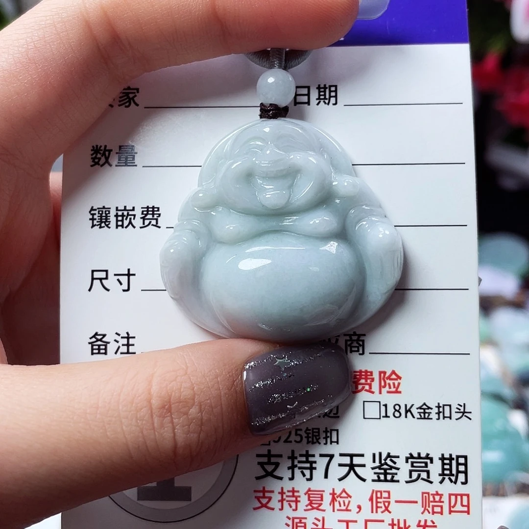 翡翠未镶嵌颈饰佛公31